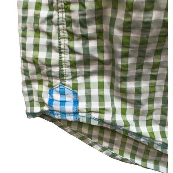 Age Of Wisdom Mens Green & Blue Checkered Long-Sleeve Button-Down Shirt - Picture 6 of 13